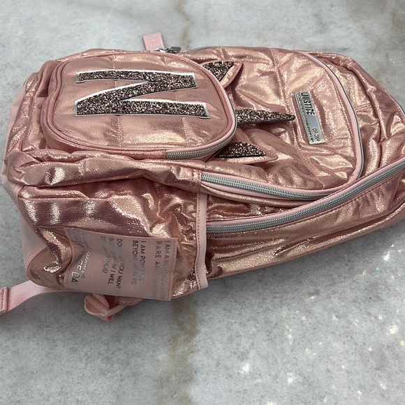 Rose Gold Initial Unicorn Backpack - Picture 4 of 4
